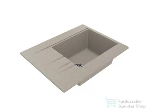 Lunart Aragorn 650 64,9x50 cm-es öntött gránit mosogató medence szifon nélkül,Sand 5999861632619