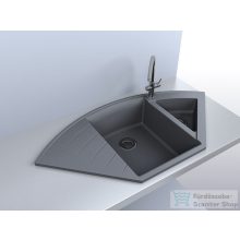   Lunart Beren 110x57,5  cm-es öntött gránit mosogató medence gyümölcsmosóval,szifon nélkül,szürke 5999861632626