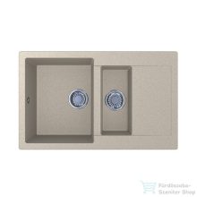   Lunart Theodore 78,6x48,9 cm-es öntött gránit mosogató medence gyümölcsmosóval,szifon nélkül,Sand 5999861632831