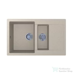   Lunart Theodore 78,6x48,9 cm-es öntött gránit mosogató medence gyümölcsmosóval,szifon nélkül,Sand 5999861632831