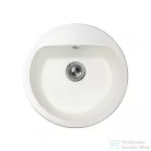 Lunart Otis 51,6 cm-es öntött gránit mosogató medence szifon nélkül,Pearl white 5999861632855