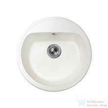   Lunart Otis 51,6 cm-es öntött gránit mosogató medence szifon nélkül,Pearl white 5999861632855