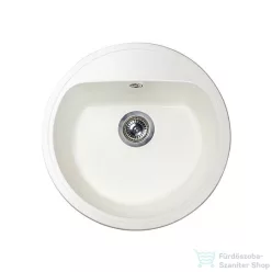   Lunart Otis 51,6 cm-es öntött gránit mosogató medence szifon nélkül,Pearl white 5999861632855