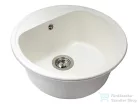 Lunart Otis 51,6 cm-es öntött gránit mosogató medence szifon nélkül,Pearl white 5999861632855