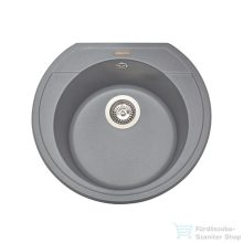   Lunart Alma 52,5x48,3 cm-es öntött gránit mosogató medence szifon nélkül,Szürke 5999861632954