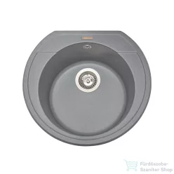   Lunart Alma 52,5x48,3 cm-es öntött gránit mosogató medence szifon nélkül,Szürke 5999861632954