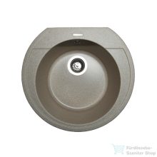   Lunart Alma 52,5x48,3 cm-es öntött gránit mosogató medence szifon nélkül,Sand 5999861632961
