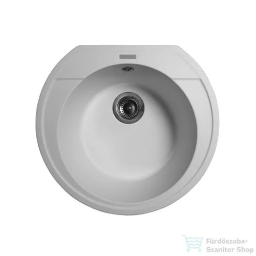 Lunart Alma 52,5x48,3 cm-es öntött gránit mosogató medence szifon nélkül,Pearl white 5999861632978