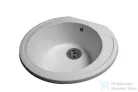 Lunart Alma 52,5x48,3 cm-es öntött gránit mosogató medence szifon nélkül,Pearl white 5999861632978