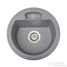   Lunart Carl 44,6 cm-es öntött gránit mosogató medence szifon nélkül,Szürke 5999861632992