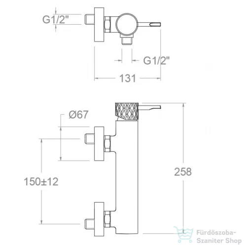 RamonSoler ODISEA JOYA fali zuhany csaptelep zuhanyszett nélkül, króm 59D307428