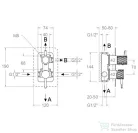 RamonSoler ODISEA JOYA falsík alatti kád/zuhany csaptelep, króm 59D307691