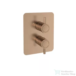   RamonSoler ODISEA JOYA falsík alatti termosztátos kád/zuhany csaptelep, szálcsiszolt réz 59D307727