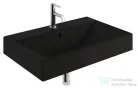 Kludi RESA 81x50,5 cm-es fali mosdó, matt fekete 59WW8139