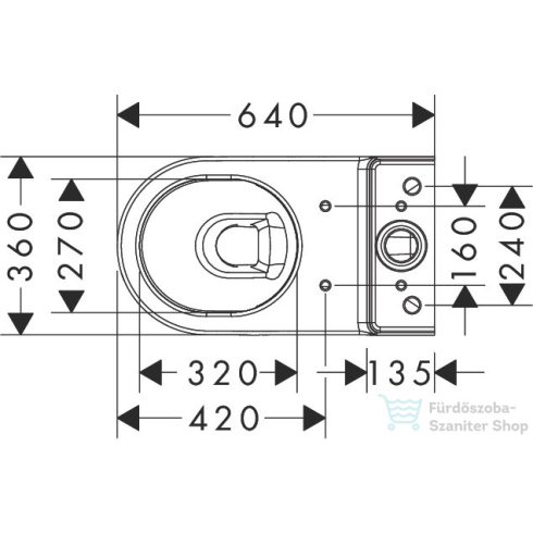 Hansgrohe GLADELAKE S perem nélküli monoblokkos wc, fehér 60108450