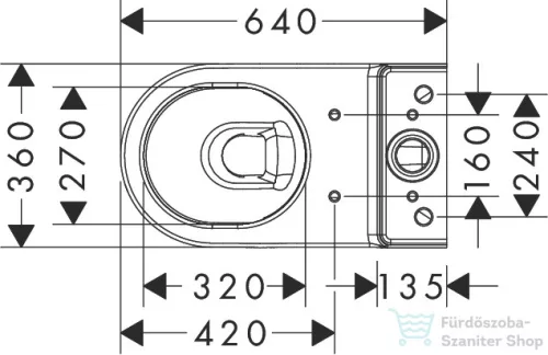 Hansgrohe GLADELAKE S perem nélküli monoblokkos wc, fehér 60108450