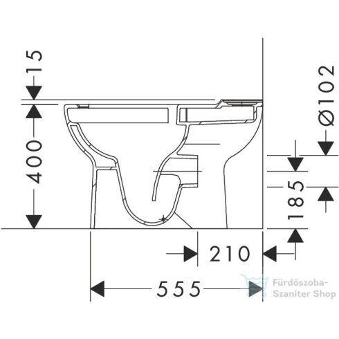 Hansgrohe GLADELAKE S perem nélküli monoblokkos wc, fehér 60108450