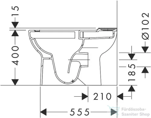 Hansgrohe GLADELAKE S perem nélküli monoblokkos wc, fehér 60108450