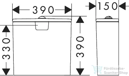 Hansgrohe ELUPURA Q monoblokkos wc tartály alsó vízbekötéssel, fehér 60141450