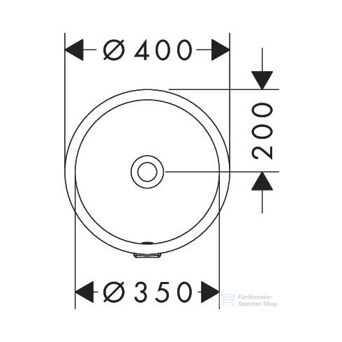 Hansgrohe XUNIVA S 40 cm-es alulról beépíthető mosdó csaplyuk nélkül,fehér 60151450