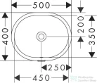Hansgrohe XUNIVA U 50x40 cm-es alulról beépíthető mosdó csaplyuk nélkül,fehér 60153450
