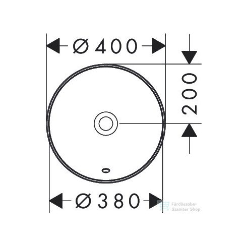 Hansgrohe XUNIVA S 40 cm-es beépíthető mosdó csaplyuk nélkül,fehér 60155450