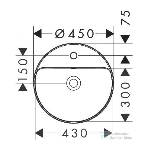 Hansgrohe XUNIVA S 45 cm-es beépíthető mosdó,fehér 60159450