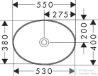 Hansgrohe XUNIVA D 55x40 cm-es pultra ültethető mosdó csaplyuk nélkül,fehér 60165450