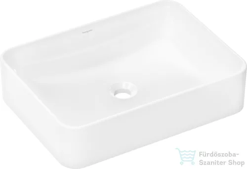 Hansgrohe XUNIVA Q 55x40 cm-es pultra ültethető mosdó csaplyuk nélkül,fehér 60168450