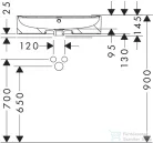 Hansgrohe XUNIVA U 60x45 cm-es pultra ültethető mosdó,fehér 60171450