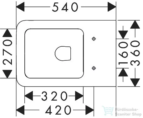 Hansgrohe ELUPURA Q perem nélküli függesztett wc Aquafall Flush öblítéssel,fehér 60194450
