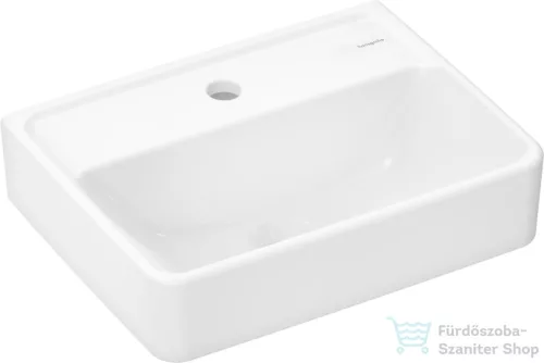 Hansgrohe XANUIA Q 45x34 cm-es mosdó túlfolyó nélkül, fehér 60230450
