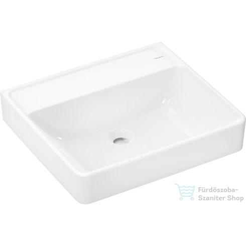 Hansgrohe XANUIA Q 55x48 cm-es mosdó csaplyuk-és túlfolyó nélkül, fehér 60237450
