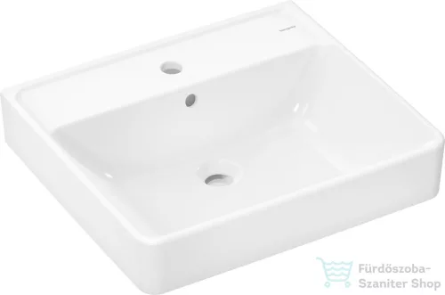 Hansgrohe XANUIA Q 55x48 cm-es pultra ültethető, csiszolt aljú mosdó, fehér 60238450