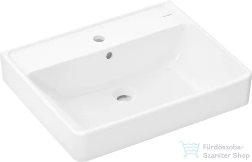 Hansgrohe XANUIA Q 60x48 cm-es pultra ültethető, csiszolt aljú mosdó, fehér 60243450