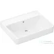 Hansgrohe XANUIA Q 60x48 cm-es pultra ültethető, csiszolt aljú mosdó csaplyuk nélkül, fehér 60244450