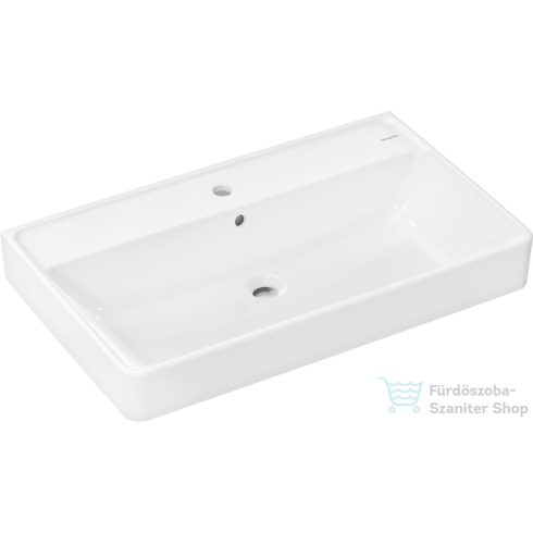 Hansgrohe XANUIA Q 80x48 cm-es pultra ültethető, csiszolt aljú mosdó, fehér 60250450