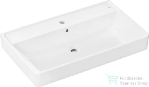 Hansgrohe XANUIA Q 80x48 cm-es pultra ültethető, csiszolt aljú mosdó, fehér 60250450