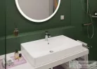 Hansgrohe XANUIA Q 80x48 cm-es pultra ültethető, csiszolt aljú mosdó, fehér 60250450