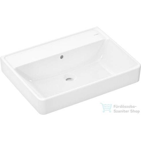 Hansgrohe XANUIA Q 65x48 cm-es pultra ültethető, csiszolt aljú mosdó csaplyuk nélkül, fehér 60254450