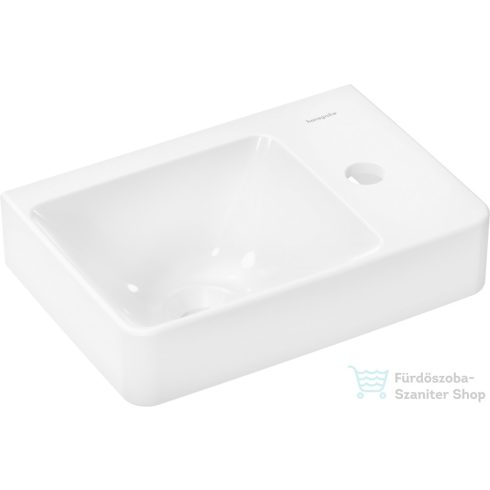 Hansgrohe XELU Q 36x25 cm-es mosdó jobb oldali csaplyukkal, fehér 60314450