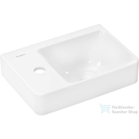 Hansgrohe XELU Q 36x25 cm-es mosdó bal oldali csaplyukkal, fehér 60315450