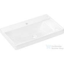   Hansgrohe XELU Q 80x48 cm-es mosdó túlfolyó nélkül, 2 furattal, jobb oldali pulttal,fehér 60319450