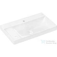   Hansgrohe XELU Q 80x48 cm-es mosdó túlfolyó nélkül, 2 furattal, bal oldali pulttal, fehér 60320450