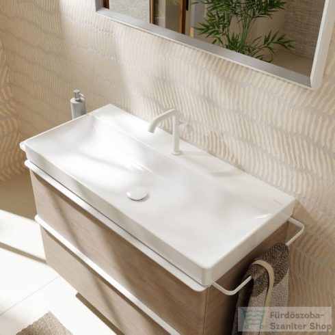 Hansgrohe XELU Q 100x48 cm-es mosdó túlfolyó nélkül, fehér 60321450
