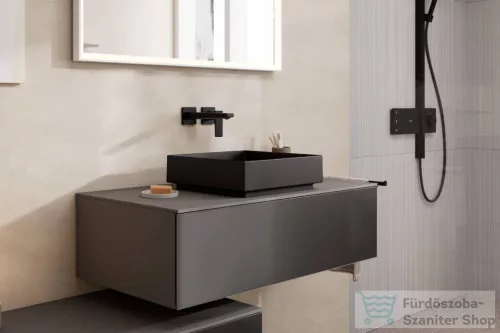 Hansgrohe XUNIVA EVO E 40x40 cm-es pultra ültethető mosdó, matt fekete 60324670