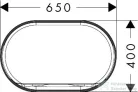 Hansgrohe XUNIVA EVO U 65x40 cm-es pultra ültethető mosdó, matt fehér 60325700