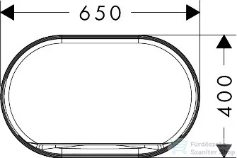 Hansgrohe XUNIVA EVO U 65x40 cm-es pultra ültethető mosdó, matt fehér 60325700