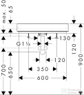 Hansgrohe XUNIVA EVO E 65x40 cm-es pultra ültethető mosdó, fehér 60326450