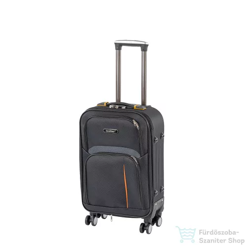 Leziter TraveLux light kabinbőrönd puha levehető kerékkel 55x40x20 cm fekete 608-BL20